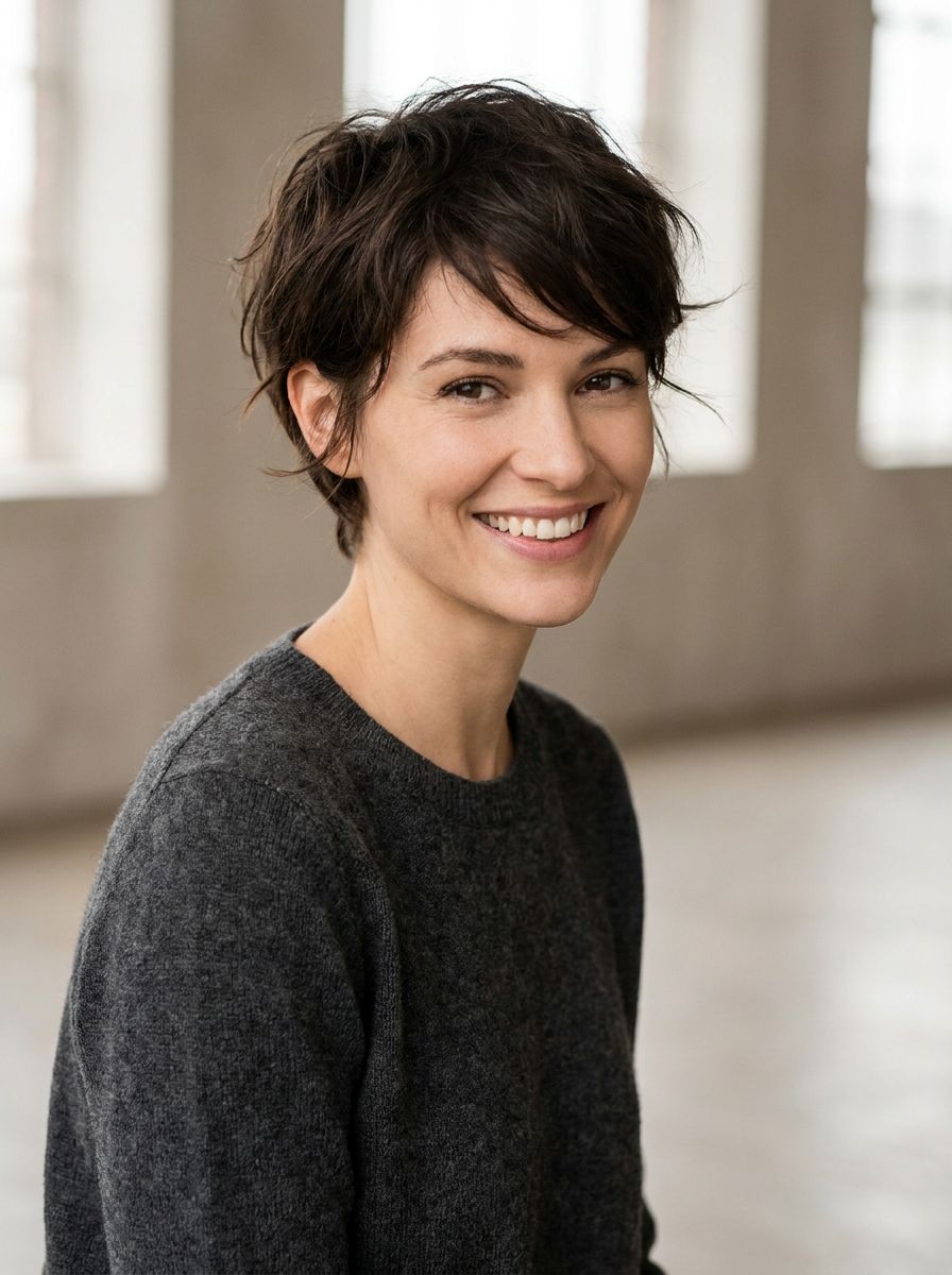 Messy Pixie mit weicher Bewegung - Kurzhaarfrisuren stylen